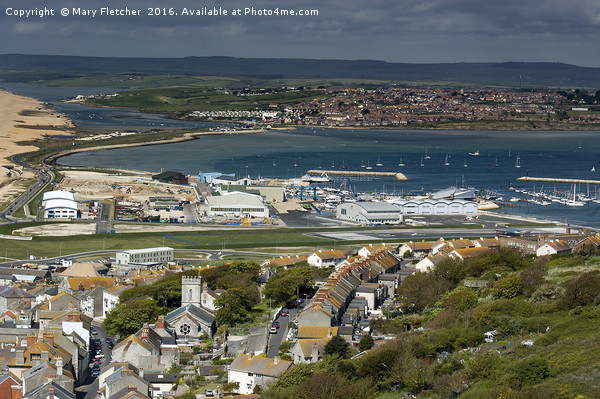 Overlooking Weymouth Picture Board by Mary Fletcher