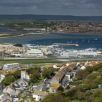 Buy canvas prints of Overlooking Weymouth by Mary Fletcher