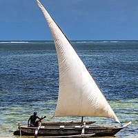 Buy canvas prints of African sailboat by Mary Fletcher