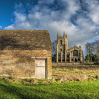 Buy canvas prints of Church of St Mary, Canons Ashby by Mary Fletcher