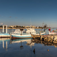 Buy canvas prints of Cypriot Fishing Boats by Mary Fletcher