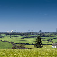 Buy canvas prints of Goonhilly and the wind turbines by Mary Fletcher