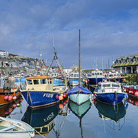 Buy canvas prints of Colourful Mevagissey by Mary Fletcher