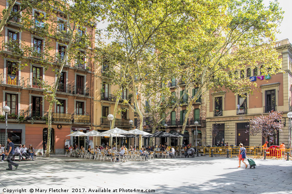 Barcelona Square Picture Board by Mary Fletcher