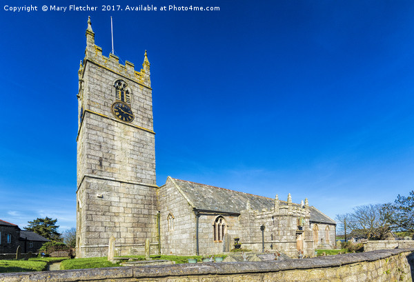 St Just Church Penwith Picture Board by Mary Fletcher