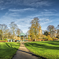 Buy canvas prints of Bandstand, The Quarry by Mary Fletcher