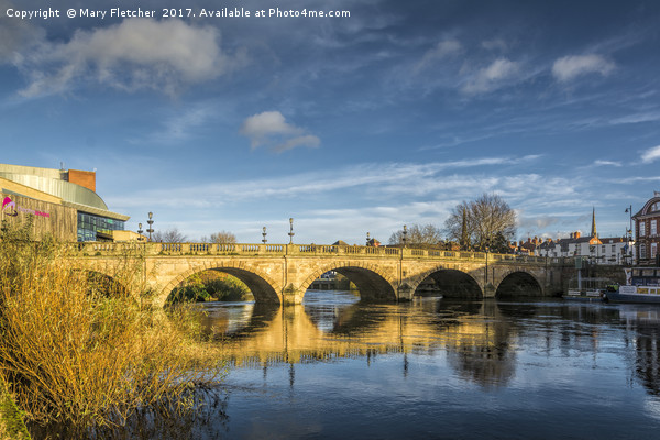Welsh Bridge, Shrewsbury Picture Board by Mary Fletcher