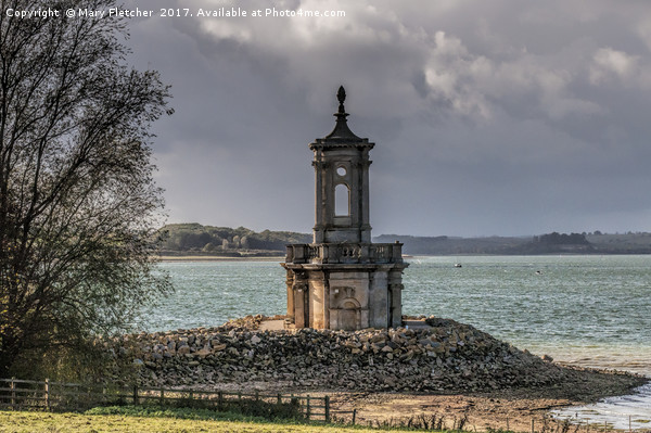 Normanton Church Rutland Water Picture Board by Mary Fletcher