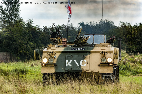 British Armoured Personnel Carrier Picture Board by Mary Fletcher