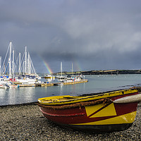 Buy canvas prints of Red and Yellow Boat by Mary Fletcher