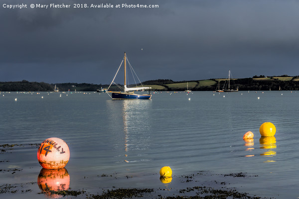 Winter Moorings Picture Board by Mary Fletcher