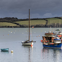 Buy canvas prints of Mylor Fishing Boats by Mary Fletcher