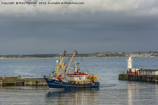 Fishing Boat returns to Newlyn Picture Board by Mary Fletcher