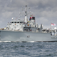 Buy canvas prints of HMS Hurworth - a minesweeper  by Mary Fletcher