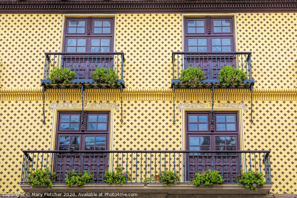 Balconies of Barcelona Picture Board by Mary Fletcher