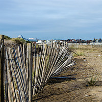 Buy canvas prints of Beach Fence by James  Hare