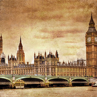 Buy canvas prints of The Houses of Parliament by Pauline Lewis