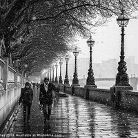 Buy canvas prints of A snowy london by barry jones