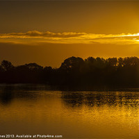 Buy canvas prints of Abberton Reservoir, Sunrise by barry jones