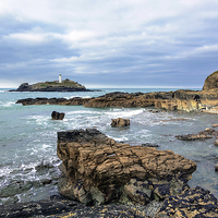 Buy canvas prints of  godrevy lighthouse by Kelvin Rumsby