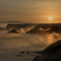 Buy canvas prints of North cliffs sunset by Kelvin Rumsby