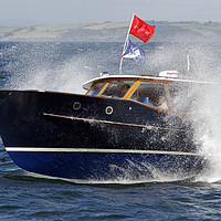 Buy canvas prints of splash boat by Kelvin Rumsby