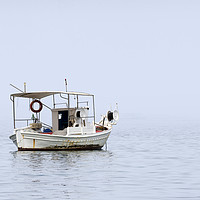 Buy canvas prints of local greek fishng boat by Kelvin Rumsby