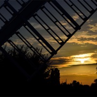 Buy canvas prints of Chillenden Mill Sunset by Chris Wooldridge