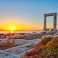Buy canvas prints of Sunset in Portara of Naxos, Greece by Constantinos Iliopoulos