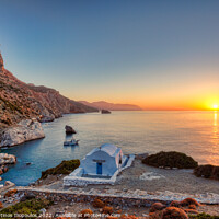 Buy canvas prints of The sunrise from Agia Anna in Amorgos, Greece by Constantinos Iliopoulos