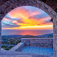 Buy canvas prints of Sunset from Avgonyma of Chios, Greece by Constantinos Iliopoulos