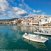 Buy canvas prints of The port in the Chora of Skopelos, Greece by Constantinos Iliopoulos