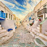 Buy canvas prints of Castro is a medieval settlement in Chora of Folegandros island,  by Constantinos Iliopoulos