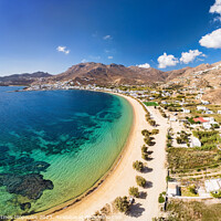 Buy canvas prints of The beach Avlomonas at the port Livadi of Serifos island, Greece by Constantinos Iliopoulos