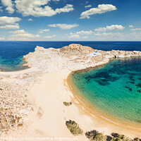 Buy canvas prints of The beach Agios Sostis of Serifos island in Cyclades, Greece by Constantinos Iliopoulos