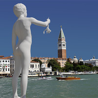 Buy canvas prints of Boy with Frog, Venice by Peter Cope