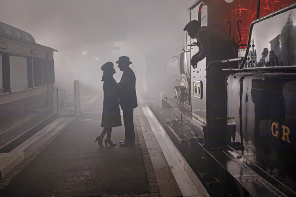 Nostalgic silhouette as lovers embrace  Picture Board by Ian Duffield