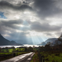 Buy canvas prints of Moody Skies Over Ullswater by Ian Duffield