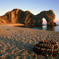 Buy canvas prints of Durdle Door at dusk. by Ian Duffield