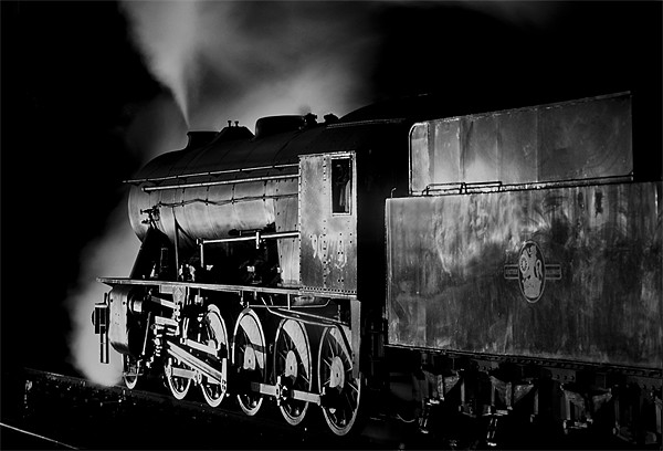 Steam freight loco waiting by night Picture Board by Ian Duffield