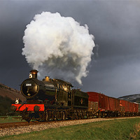 Buy canvas prints of Steam loco hauls the goods for Carrog by Ian Duffield
