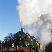 Buy canvas prints of Steam loco displays a full head of steam by Ian Duffield
