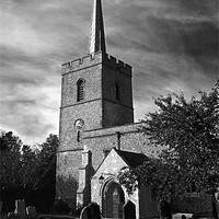 Buy canvas prints of A moody shot of Cottered Church by Ian Duffield