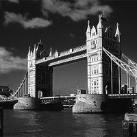 Buy canvas prints of Tower Bridge monochrome by Ian Duffield