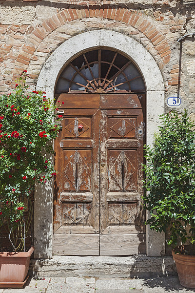 Antiquated Tuscan doorway Picture Board by Ian Duffield
