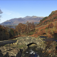 Buy canvas prints of Ashness Bridge and Skiddaw  by Ian Duffield