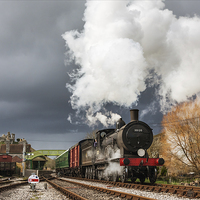 Buy canvas prints of  Leaving the storm at Corfe Castle by Ian Duffield