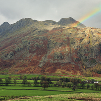 Buy canvas prints of  Rainbow on the Langdale Pikes by Ian Duffield