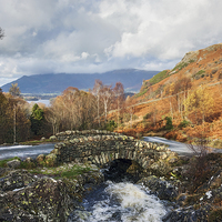 Buy canvas prints of  View from Ashness Bridge to Skiddaw by Ian Duffield
