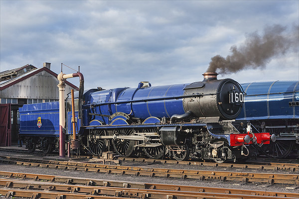  Blue King at Didcot in the evening sunlight Picture Board by Ian Duffield